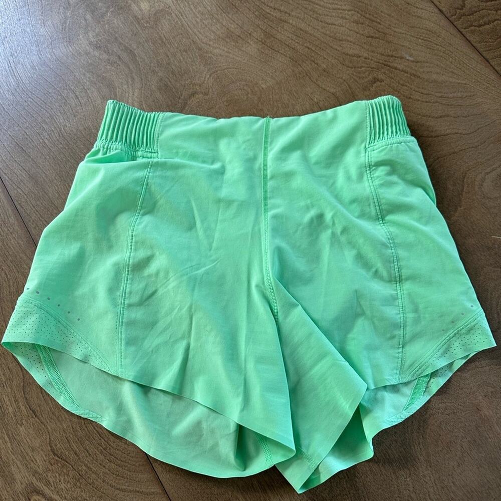 lululemon athletica Women's Mint Green Athletic Shorts - Picture 2 of 3